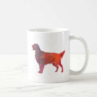 Golden Retriever Geometric Pattern Silhouette Kaffeetasse