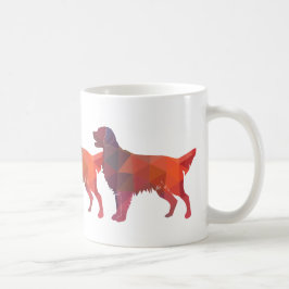 Golden Retriever Geometric Pattern Silhouette Kaffeetasse