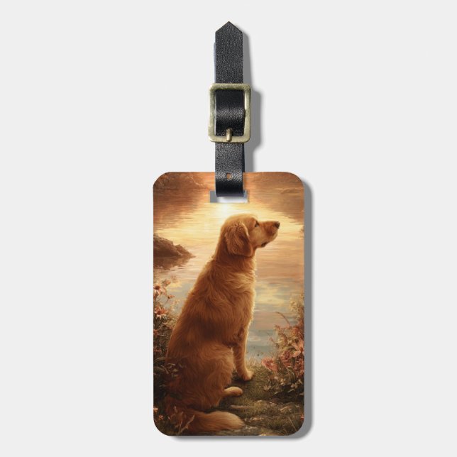 Golden Retriever-Gepäckanhänger Gepäckanhänger (Vorderseite vertikal)