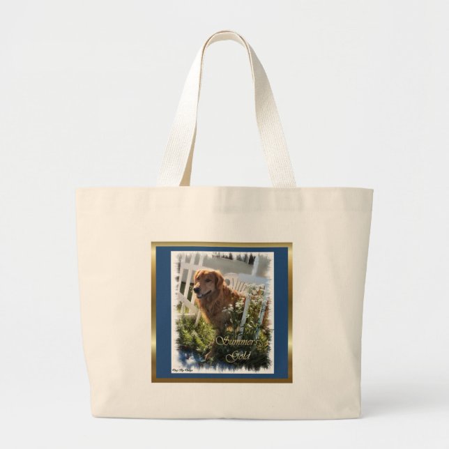 Golden Retriever Geschenke Jumbo Stoffbeutel (Vorne)