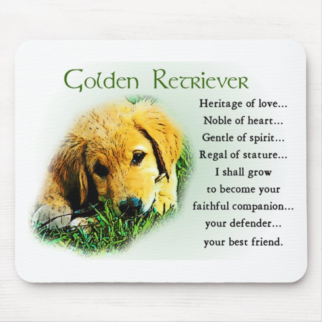 Golden Retriever Geschenke Mousepad (Vorne)