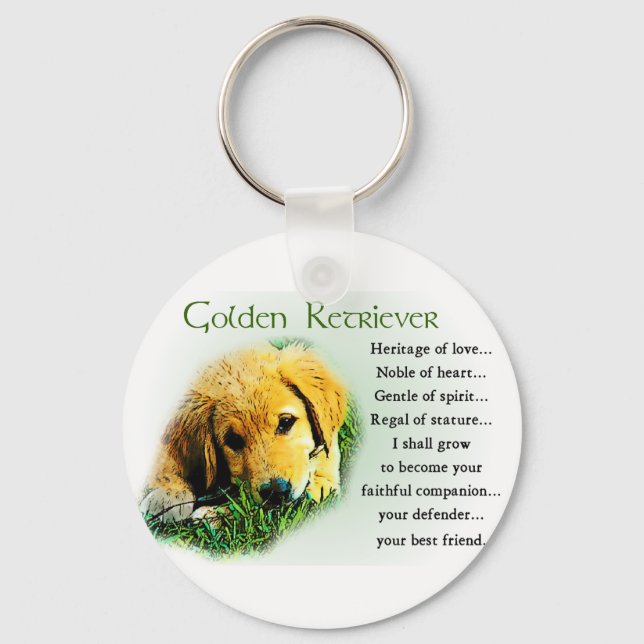 Golden Retriever Geschenke Schlüsselanhänger (Vorderseite)
