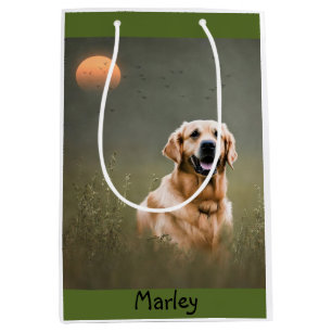 Golden Retriever Geschenktasche Mittlere Geschenktüte