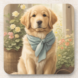 Golden Retriever Getränkeuntersetzer