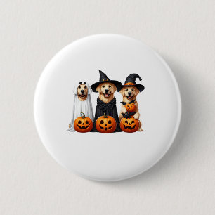 Golden Retriever Ghost Halloween Hundeliebhaber Button