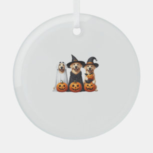 Golden Retriever Ghost Halloween Hundeliebhaber Ornament Aus Glas