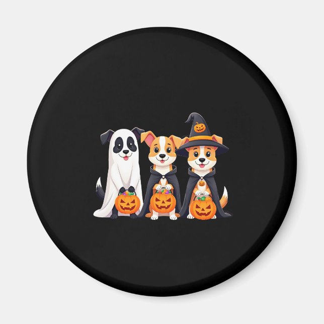 Golden Retriever Ghost Halloween Trick oder Treat  Magnet (Vorne)