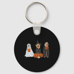 Golden Retriever Ghost Halloween Trick oder Treat Schlüsselanhänger