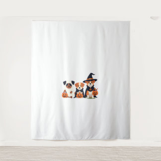 Golden Retriever Ghost Halloween Trick Or Treat Do Wandteppich