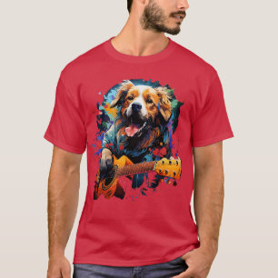 Golden Retriever Gitarre spielen T-Shirt