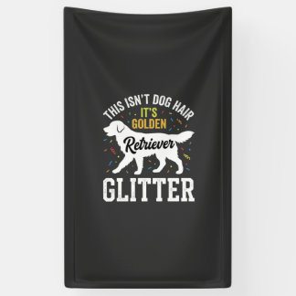 Golden Retriever Glitter Hundehaar Design Banner