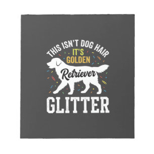 Golden Retriever Glitter-Hundehaardesign Notizblock