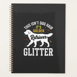 Golden Retriever Glitter-Hundehaardesign Planer