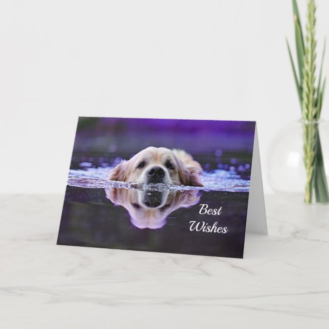 Golden retriever-Glückwunsch-Hochzeits-Karte Karte (Vorderseite)