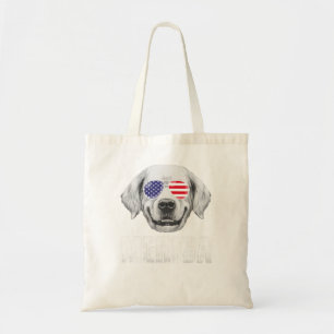 Golden Retriever Goldie Dog USA Flag US P Tragetasche