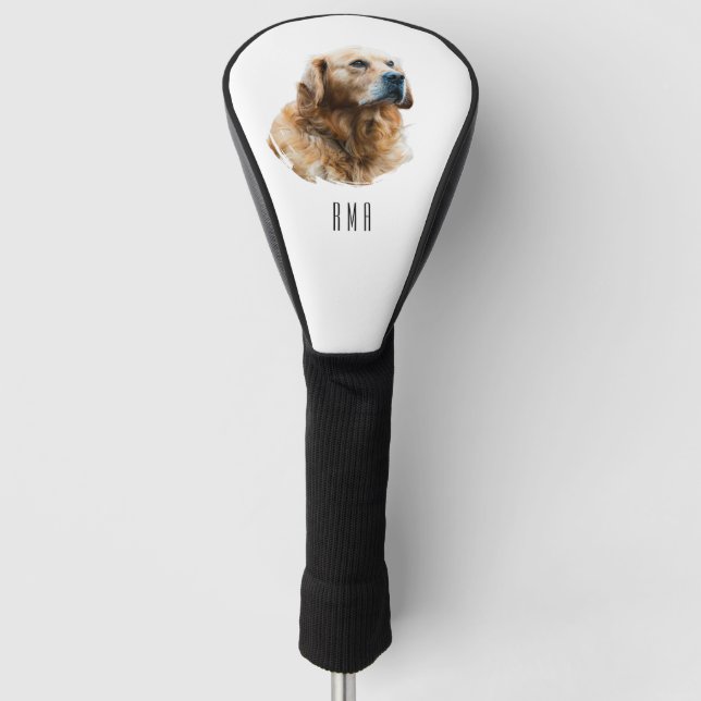 Golden Retriever Golf Headcover (Vorderseite)
