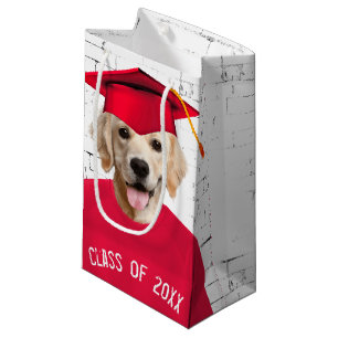 Golden Retriever Graduate with Red Cap Kleine Geschenktüte