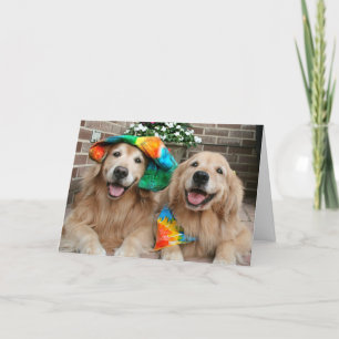 Golden Retriever Groovy Grußkarte Karte