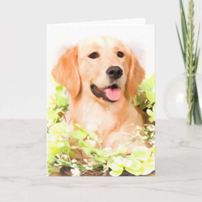 Golden Retriever Grußkarte Karte (Vorderseite)
