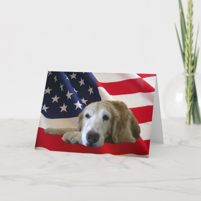 Golden Retriever Grußkarte Karte (Vorderseite)