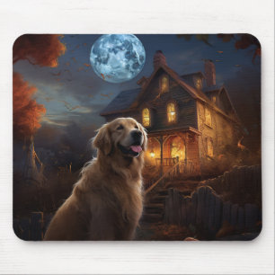 Golden Retriever Halloween Gruselig Mousepad
