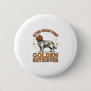 Golden Retriever Halloween-Kürbis-Hundekostüm-Shir Button