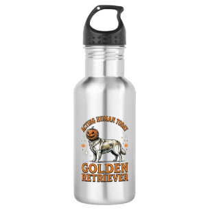 Golden Retriever Halloween-Kürbis-Hundekostüm-Shir Edelstahlflasche