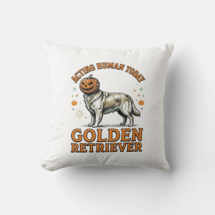 Golden Retriever Halloween-Kürbis-Hundekostüm-Shir Kissen