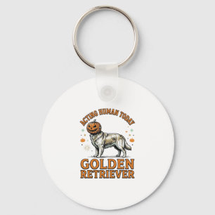 Golden Retriever Halloween-Kürbis-Hundekostüm-Shir Schlüsselanhänger
