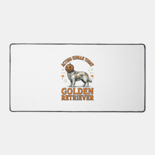 Golden Retriever Halloween-Kürbis-Hundekostüm-Shir Schreibtischunterlage