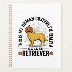 Golden Retriever Halloween-Kürbiskostüm-Design_ Planer