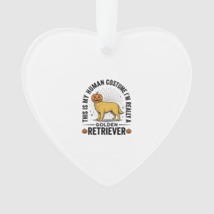 Golden Retriever Halloween-Kürbiskostümentwurf_ Ornament