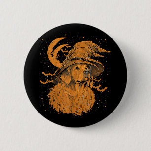 Golden Retriever Halloween Lustiger Hund Mama Zaub Button