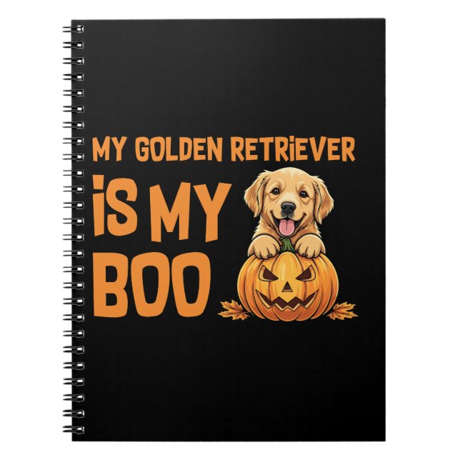 Golden Retriever Halloween Notizblock (Vorderseite)