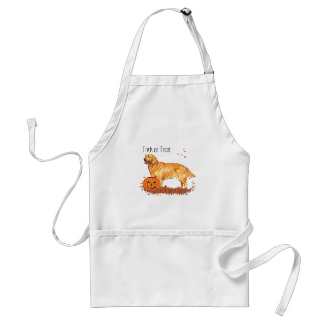 Golden Retriever Halloween Schürze (Vorne)