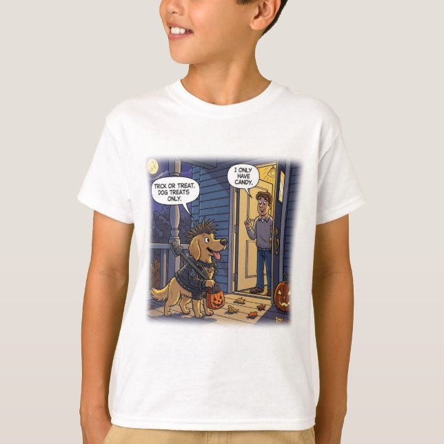 Golden Retriever Halloween T - Shirt Funny Leckere (Vorderseite)