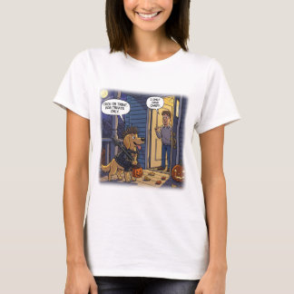 Golden Retriever Halloween T - Shirt Rockstar
