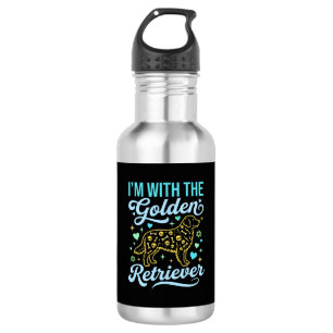 Golden Retriever Halloween-Totenkopf-Muster Hunde Edelstahlflasche
