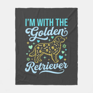 Golden Retriever Halloween-Totenkopf-Muster Hunde  Fleecedecke