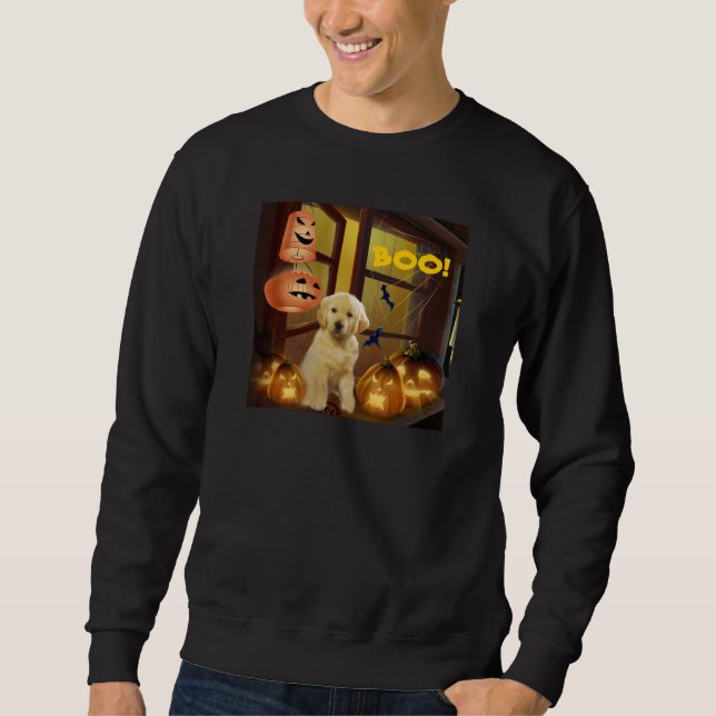 Golden retriever-HalloweenunisexSweatshirt Sweatshirt (Vorderseite)