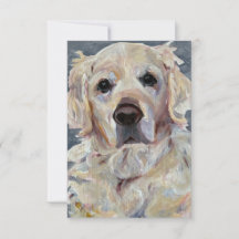 Golden Retriever handbemalt auf Leinwand