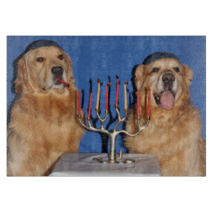 Golden Retriever Hanukkah Menorah Lighting Schneidebrett