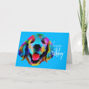 Golden Retriever Happy Birthday Karte