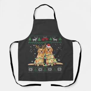 Golden Retriever Hässlicher Weihnachtshund Lustige Schürze