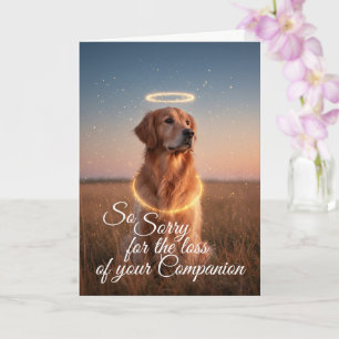 Golden Retriever Haustier Beileid  Karte