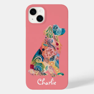 Golden Retriever Haustier Hund Abstrakte Blumen Be Case-Mate iPhone 14 Plus Hülle
