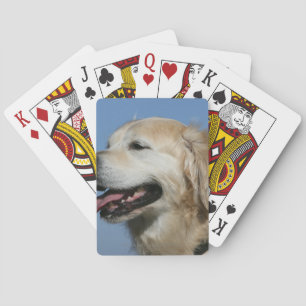 Golden Retriever Headshot 4 Spielkarten