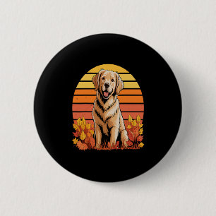 Golden Retriever Herbst Herbst Hundeliebhaber Herb Button