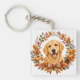 Golden Retriever Herbst Schlüsselanhänger