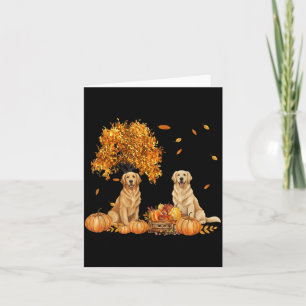 Golden Retriever Herbstblatt Herbst Hund Halloween Karte